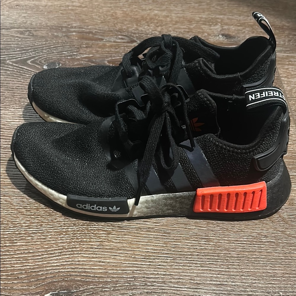 Adidas NMD R1 Black with Orange Accents